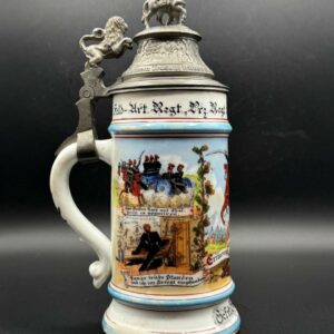 Bavarian Reservist Beer Stein – 2nd Field Artillery Regiment “Prinz Luitpold,” 3rd Battery, Munich, 1901–1904.