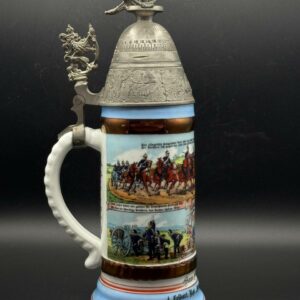 Bavarian Reservist Beer Stein – 4th Field Artillery Regiment “König,” 1st Battery, Augsburg, 1902–1903.