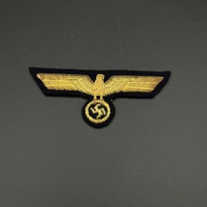 Kriegsmarine Officer Breast Eagle, Bullion on Black Wool